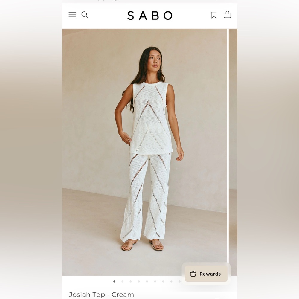 Sabo Skirt Josiah pant and top set size large